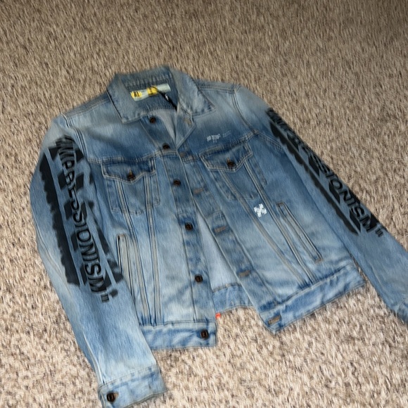 Mens Off-white denim jacket size L - Picture 3 of 7